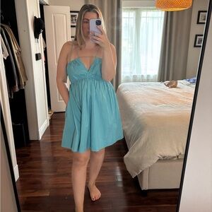 Elegant Blue Summer Dress